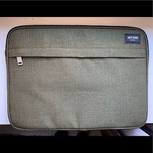 JACK SPADE Tech Oxford Green Laptop Sleeve (13”)